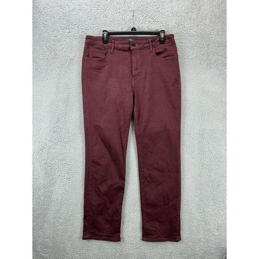 Mavi Jeans Womens 31X30 Maroon Kendra High-Rise Straight Leg Denim Pants Pocket
